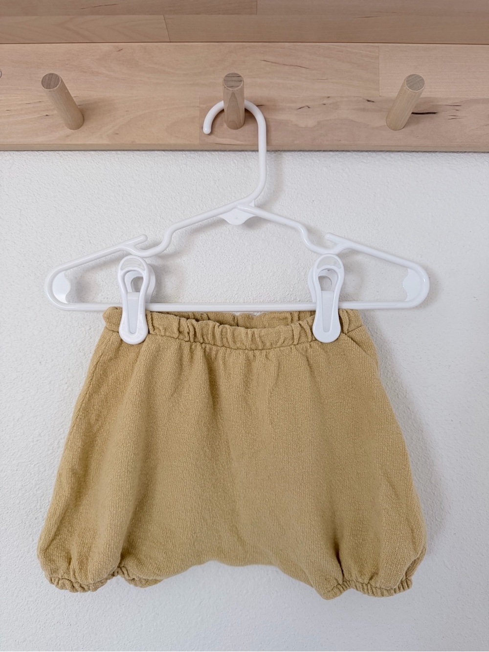 Zara Baby Elastic Waist Terry Bloomer Shorts in Mustard